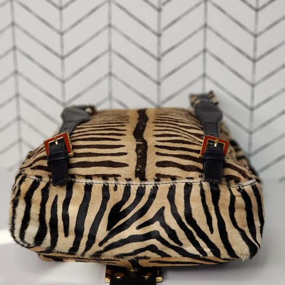 Fendi Mamma Baguette Animal Print and Calf Leather Backpack - Picture 15 of 15